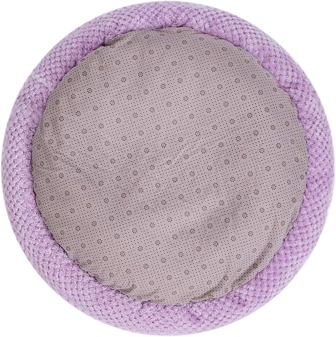 WONDER MIRACLE Fuzzy Deluxe Pet Beds (24" x 24", Lavender)
