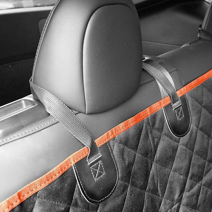 ASHLEY MADDEN Dog Car Seat Cover for Back Seat 100% Waterproof