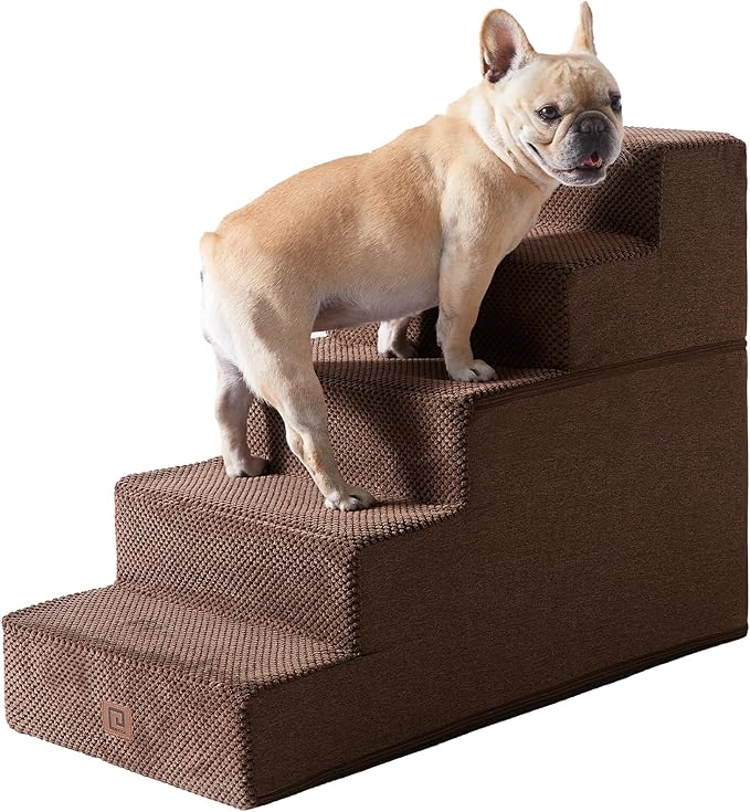 EHEYCIGA Dog Stairs for High Bed 22.5”H 5-Step Dog