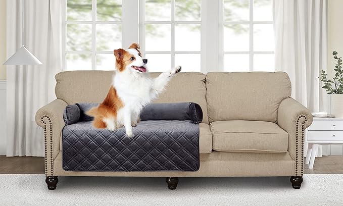 Brilliant Sunshine Premium Grey Silky Velvet Pet Sofa Bed