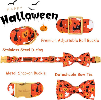 Unique style paws Halloween Dog Collar with Bow
