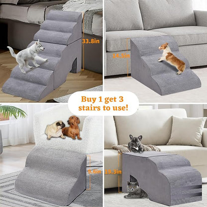 32 Inches Dog Stairs& Steps for High Beds 30D Density