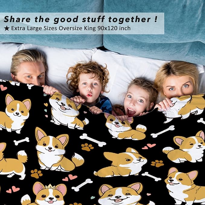 Corgi Dog Blanket Dog Blanket Gifts Super Soft Corgi Blanket for Dog 60"x50" for