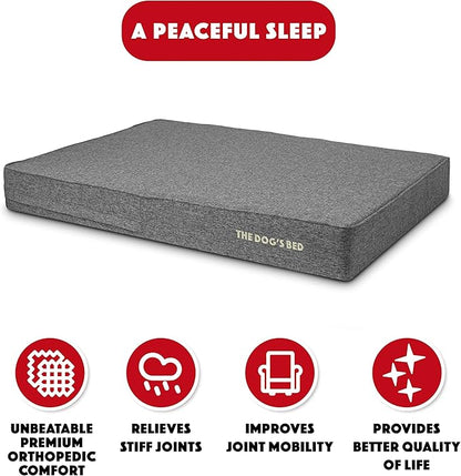 The Dog’s Bed Orthopedic Memory Foam Dog Bed 2XL Grey 54x36, Pain