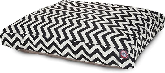 Black Chevron Extra Large Rectangle Indoor Outdoor Pet Dog Bed With Removable Washable Cover By Majestic Pet Products