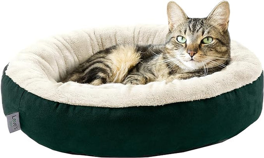 Love's cabin Round Donut Cat and Dog Cushion Bed 20in Pet