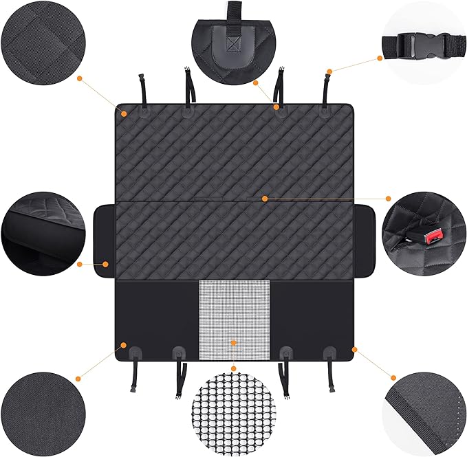GXT Dog Back Seat Cover Protector for Cars SUV and Trucks with Mesh Window