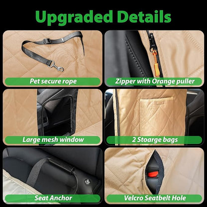 Dog Car Seat Cover for Tesla Model Y 100% Waterproof