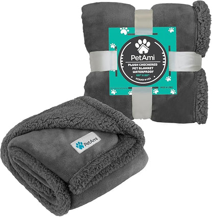 PetAmi Dog Blanket for Bed 60x80 Solid