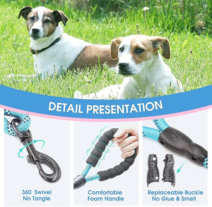 BAAPET 2/4/5/6 FT Dog Leash with Comfortable Padded Handle and Highly Reflective Threads for Small Medium and Large Dogs (5FT-1/2''