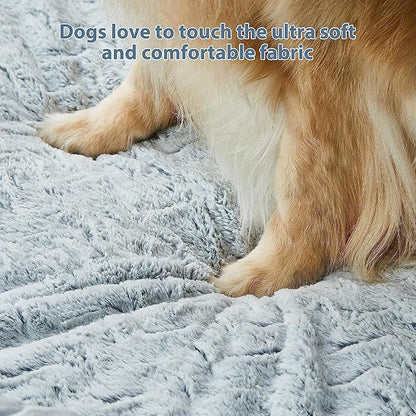 WNPETHOME Washable Dog Beds for Large Dogs, XL Dog Bed, Orthopedic Dog Sofa Bed with Removable & Waterproof Cover, Extra Large Dog Bed with Bolster Sides for Sleeping, Big Dog Couch Bed with Sides