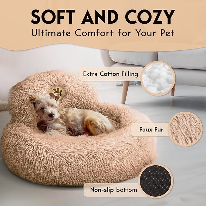 PetJett Calming Dog Bed 23'' Fits 25 lbs
