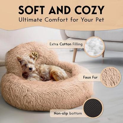PetJett Calming Dog Bed 23'' Fits 25 lbs
