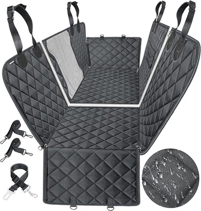 URPOWER 6-in-1 Dog Car Seat Cover for Back Seat 40/60 Split