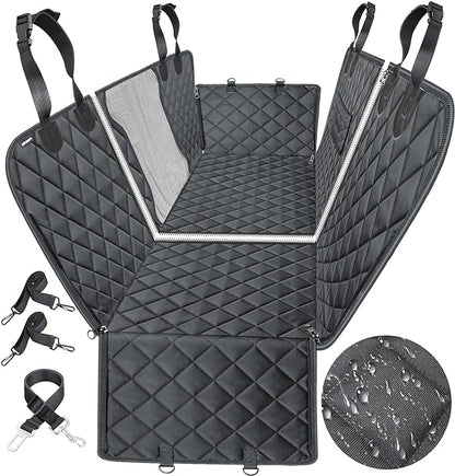 URPOWER 6-in-1 Dog Car Seat Cover for Back Seat 40/60 Split