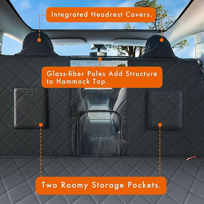 Upgraded Anti Sagging Dog Car Back Seat Covers for Tesla Model Y (2020-2023) 100% Waterproof