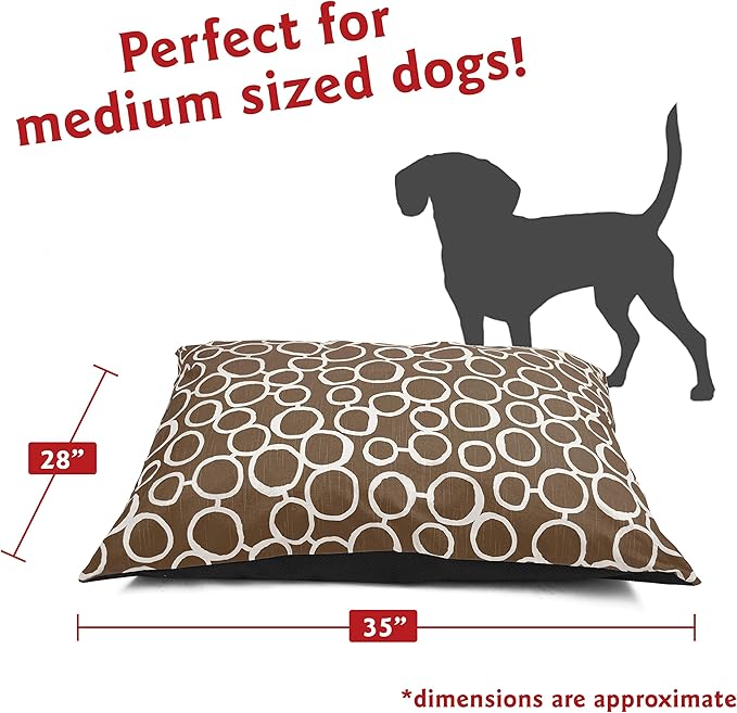 Majestic Pet Rectangle Medium Dog Bed Washable – Non Slip Comfy Pet Bed – Dog Crate Bed Super Value Pillow Dog Bed – Dog Kennel Bed for Sleeping 35 x 28 Inch
