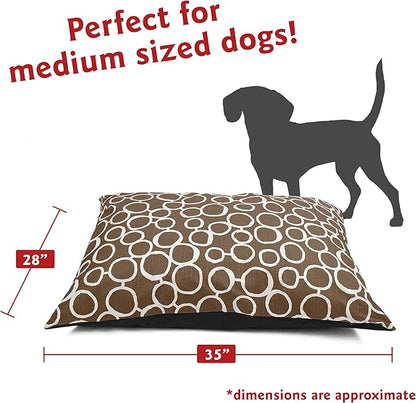 Majestic Pet Rectangle Medium Dog Bed Washable – Non Slip Comfy Pet Bed – Dog Crate Bed Super Value Pillow Dog Bed – Dog Kennel Bed for Sleeping 35 x 28 Inch
