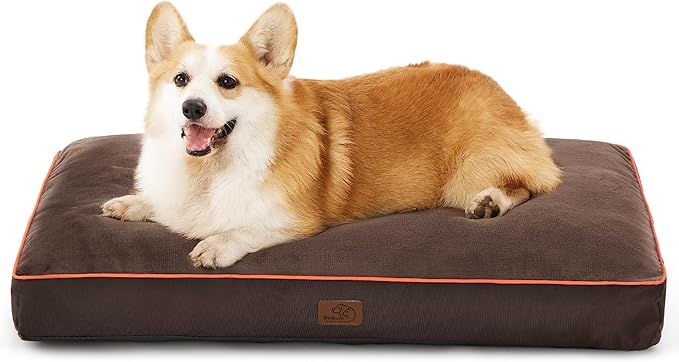 Bedsure Waterproof Dog Beds for Large Dogs 4 inch 80lbs L-Crate