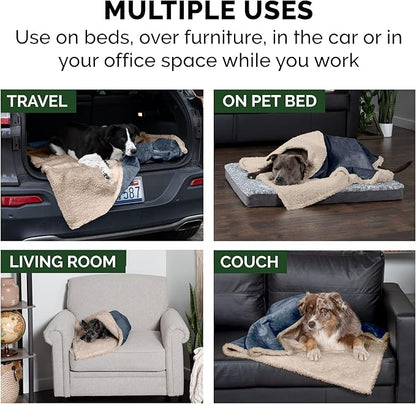 Furhaven Waterproof & Self-Warming Throw Blanket for Dogs & Indoor Cats