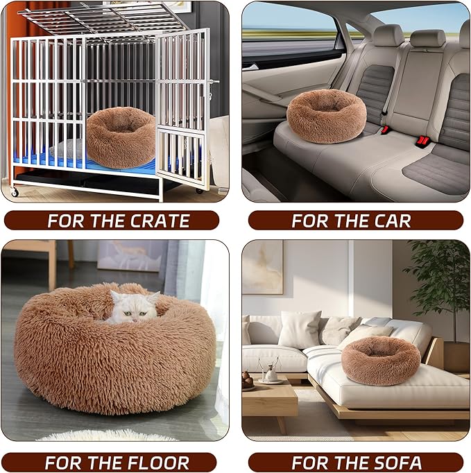Calming Dog Bed for Large Cats and Dogs 23.5'')