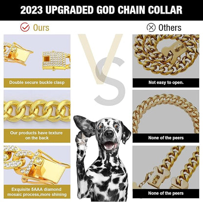 Dog Chain Silver Cuban Collars 24inch)