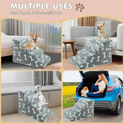 Dog Stairs for Small Dogs 2/3/4-Step Dog 4 - 1)