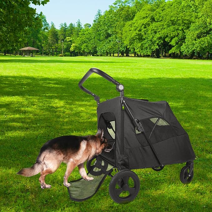 Dog Stroller Pet 4 Wheels,