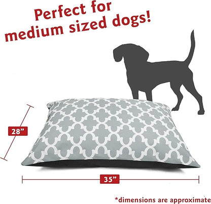 Majestic Pet Rectangle Medium Dog Bed Washable – Non Slip Comfy Pet Bed – Dog Crate Bed Super Value Pillow Dog Bed – Dog Kennel Bed for Sleeping 35 x 28 Inch
