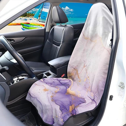 Marble Waterproof Towel Car Seat Cover Anti-Slip Bucket Seat Protector Washable Car Accessories Decro from Sweat