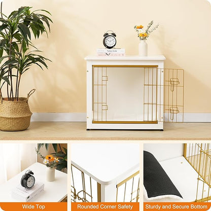 DWANTON Dog Crate Furniture with Cushion 27.2" L,