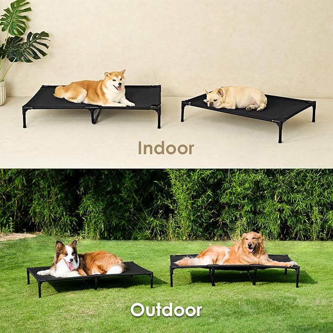EHEYCIGA 44 Inch Elevated Dog Cot Beds for Large Dogs