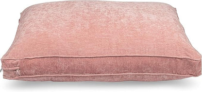 Sherry Kline Chenille Velvet Dog Bed Blush 26” 18” x 3"