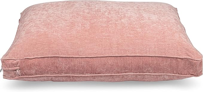 Sherry Kline Chenille Velvet Dog Bed Blush 30” 40” x 4"