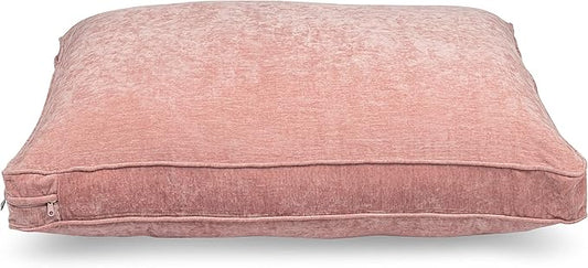 Sherry Kline Chenille Velvet Dog Bed Blush 26” 36” x 3”