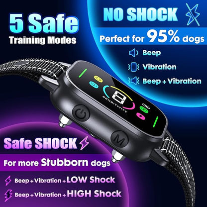 NHUJK Bark Collar- Smart Dog Bark Collar for Small Medium Large Dogs 8 Adjustable
