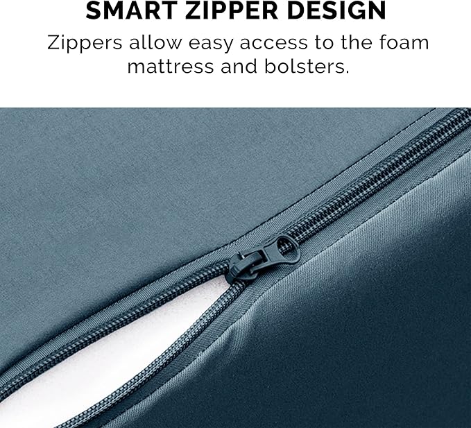 Furhaven Cooling Gel Dog Bed for Large Dogs w/ Removable Bolsters & Washable Cover 95 lbs