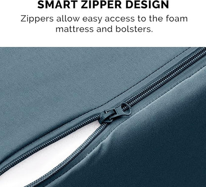 Furhaven Memory Foam Dog Bed for Large Dogs w/ Removable Bolsters & Washable Cover 95 lbs