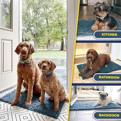 Muddy Mat® AS-SEEN-ON-TV Highly Absorbent Microfiber Door Mat and Pet Rug 30"X19"