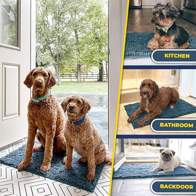 Muddy Mat® AS-SEEN-ON-TV Highly Absorbent Microfiber Door Mat and Pet Rug 72"X48"