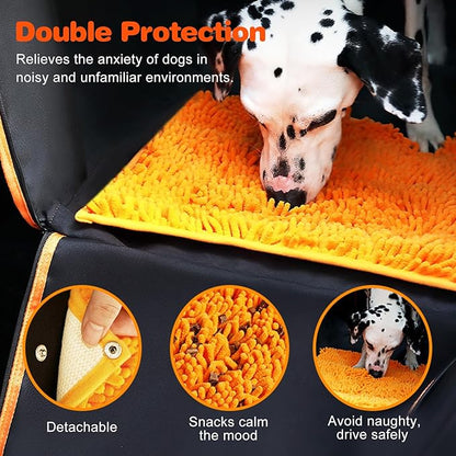 Dog Car Seat Cover with Snuffle Mat