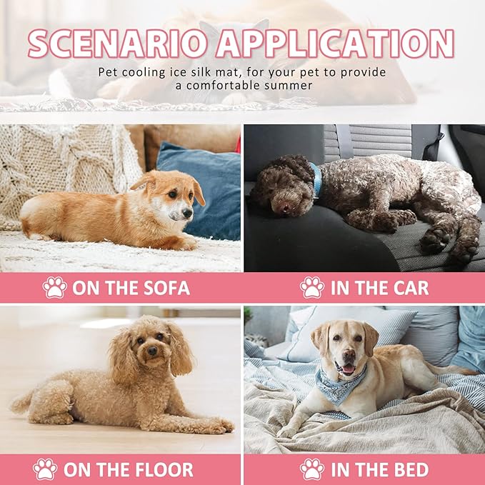 Dog Cooling Mat Summer Pet Cooling Mat Ice