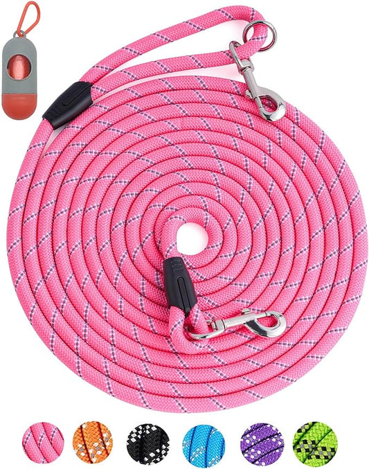 Long Dog Leash for Dog Training 16FT/30FT/50FT/100FT 12Pink50FT