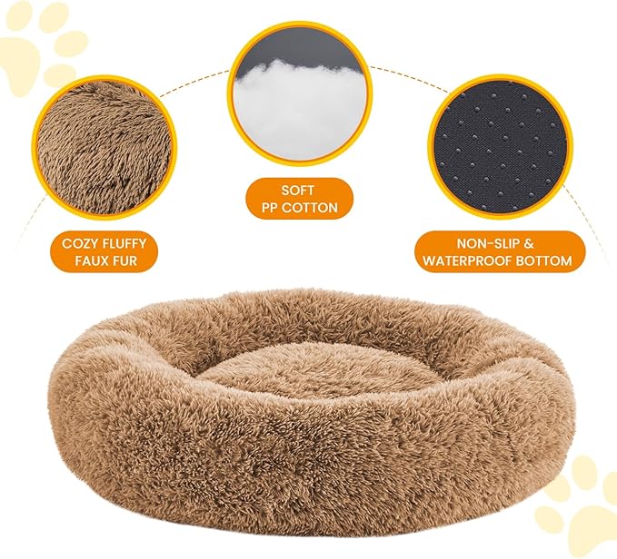 Calming Dog Beds for Large Dogs 80Lbs, 34inch