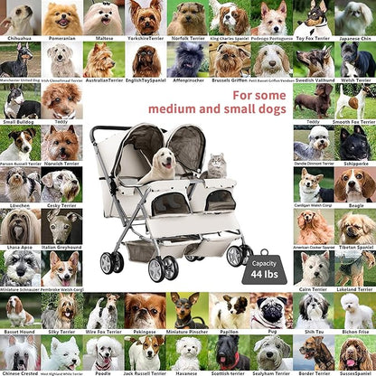 Double Pet Stroller 2 Dogs