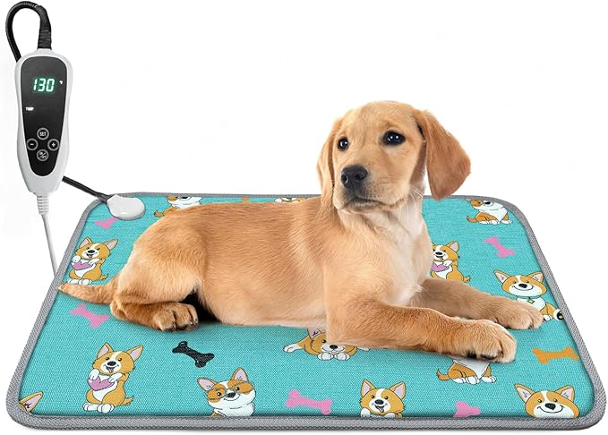 Pet Heating Pad 22x18 in Cat Heating Pads for Cats Waterproof Smart Thermostat Switch