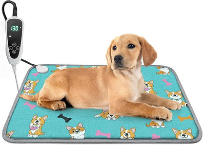 Pet Heating Pad 22x18 in Cat Heating Pads for Cats Waterproof Smart Thermostat Switch