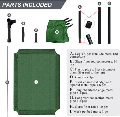 Heeyoo Elevated Dog Bed with Canopy