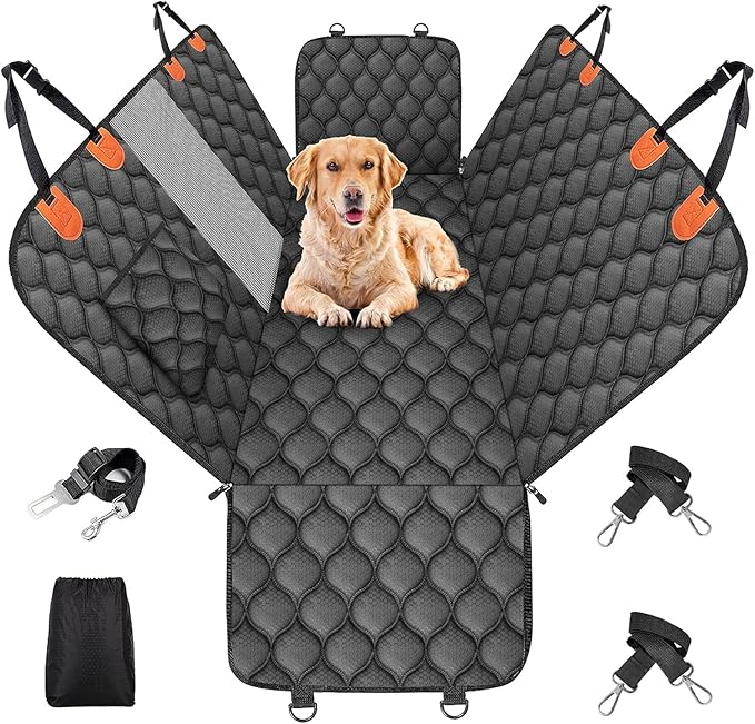Dog Car Seat Cover for Back Seat 100% Waterproof