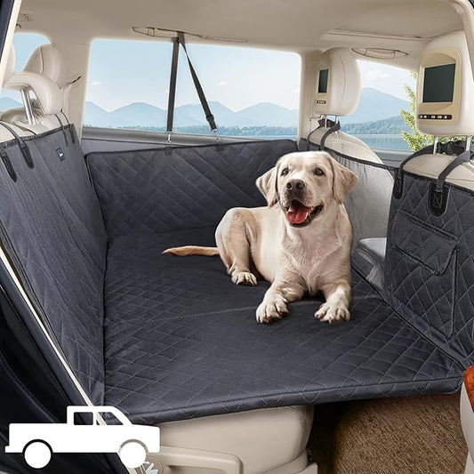 petizer Dog Back Seat Extender for Truck, Large Dog Car Seat Cover, Washable Hard Bottom Seat Extender for Dogs, Waterproof Dog Car Hammock for SUV/Truck- F150/Silverado ZR2/RAM 1500/Toyota Tundra